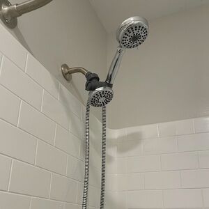 EUC Dual "2 in 1" Water Pik 8 Mose PowerSpray+Hand Held Shower Head, All Chrome